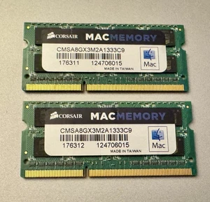 Apple Macbook iMac Corsair 8GB DDR3 Kit (2x 4GB) Memory  CMSA8GX3M2A1333C9 - Picture 1 of 1