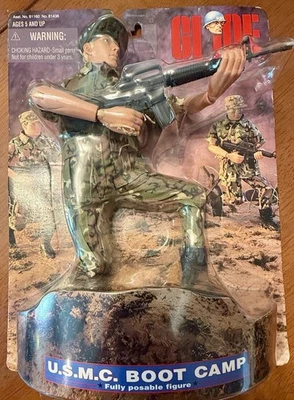 GI JOE 美国 M.C. 海军陆战队靴营士兵 12 英寸可动人偶 Kenner 1998 — 第 1/4 张图片