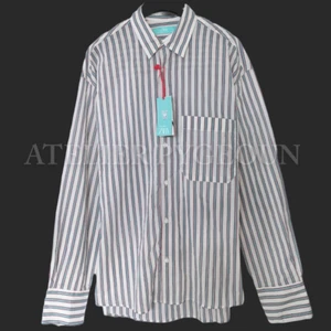 NWT $90 ZARA X Harry Lambert Striped Cotton Blend Shirt 6085/379 White Size L - Picture 1 of 3