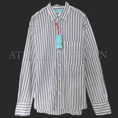 NWT $90 ZARA X Harry Lambert Striped Cotton Blend Shirt 6085/379 White Size L - Image 1 of 3
