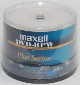 Concentrador de inyección de tinta blanco Maxell Pro Plus Series DVD-R imprimible 8x 635061 (50-PK) - Imagen 1 de 4