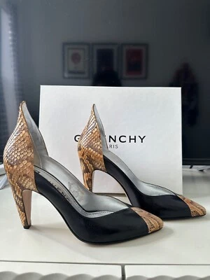 Tacones altos Givenchy Escarpin GV3 95; cuero y pitón; talla 39,5. Caja/bolsa para el polvo Foto 1 de 4