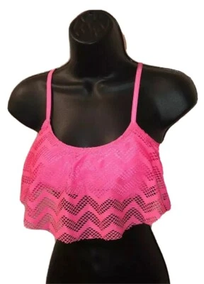 Sujetador con volantes Hula Honey talla M Traje de baño Coral Encaje Nuevo con etiquetas Copa extraíble Junior Foto 1 de 4