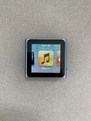 Apple A1366 iPod nano 6th Generation Blue (8 GB) MC689LL, Weak Battery - Image 1 of 4