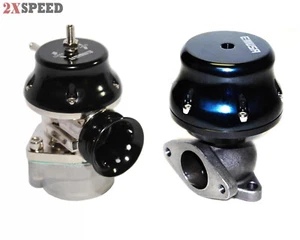 RS Estilo Universal Billete BOV Válvula de Soplado 35/38MM Adj.Wastegate 2-Pernos NEGRO - Imagen 1 de 6