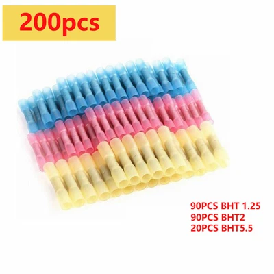 Conector de empalme de cable termocontraíble a tope impermeable 22-10 AWG funda de soldadura 200 un. Foto 1 de 4