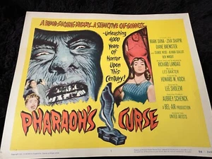 MALDICIÓN DE FARAONES Original 1957 Título de película-tarjeta de vestíbulo #1 Mark Dana-Alvara Guilot - Imagen 1 de 6