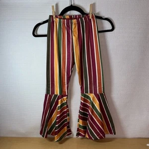 BOUTIQUE Wide Leg Flare Bell Bottom Striped Girls Pants Size 2XL (7/8) - Picture 1 of 5
