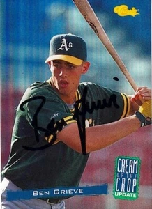 Ben Grieve autographed signed autograph Oakland A's 1994 Classic Cream Crop card - Picture 1 of 1