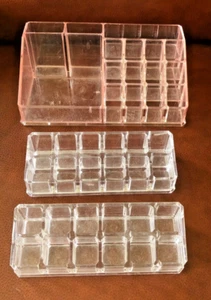 Hard Plastic or Acrylic Lipstick / Make-Up Organizers - Acrylic - Lot of 3 - Picture 1 of 5