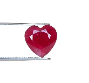 9x8.80 mm Certified Natural Ruby Heart Shape Cut 2.61 CTS Mozambique Loose Gems - Picture 1 of 7