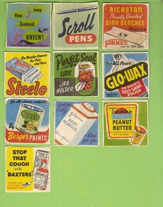 #D386.     #8.   TEN (10)  1950s / 1960s  NEW ZEALAND ADVERTISING COUPONS - Picture 1 of 2