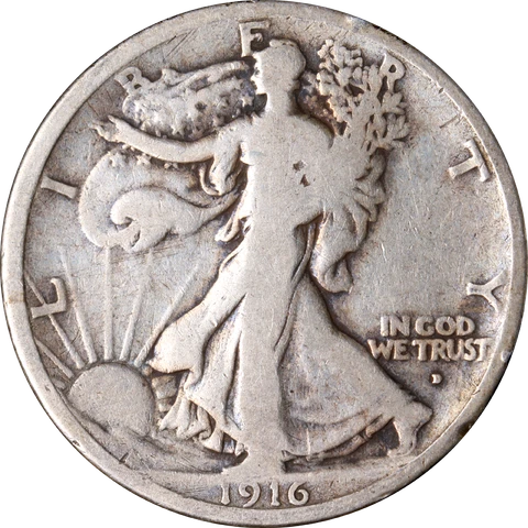 1916-D Obverse Walking Liberty Half Great Deals From The Executive Coin Company Cover