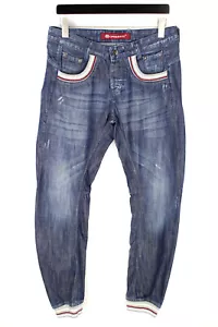 Cipo & Baxx C-806 Men's Jeans W30/L32 Elastic Pants Ripped New Button Fly - Picture 1 of 7