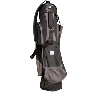 Wilson 34" Black 6 Way Cart/Carry Canvas Bag Rain Hood Carry Strap w/rain cover - Picture 1 of 8