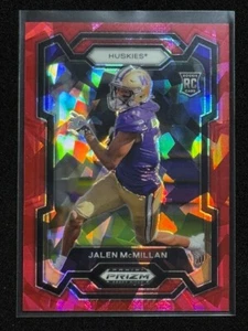 Jalen McMillan 2024 Panini Prizm DP - Rated Prospect Red Cracked Ice Prizm #133 - Imagen 1 de 4