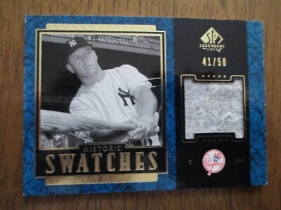 2003 SP Legendary Cuts Historic Swatches Mickey Mantle Game Used Pant 41/50 - Image 1 of 2