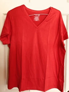 Junior V-Ausschnitt T-Shirt rot Plus 3X Sommer neu mit Etikett - Bild 1 von 2