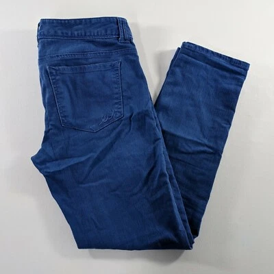 Express Crop Jean Legging Blue Zelda Slim Fit Ultra Low Rise Womens Size 4 - Image 1 of 4