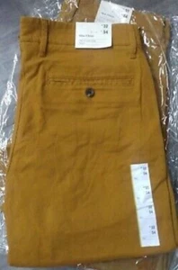 mens khaki pants 32x34 New with all tags slim Chino - Picture 1 of 4
