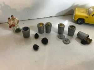 Juego de contenedores de basura y bolsas de basura de aluminio a escala 1/87 - Imagen 1 de 12