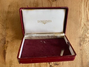 LONGINES - Estuche Antiguo de reloj - 14 x 9 x 3´5 cm - Color burdeos - Bild 1 von 17