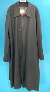 Bill Blass Men's Dark Grey Long Belted Trenchcoat Size-42 Long - Picture 1 of 7