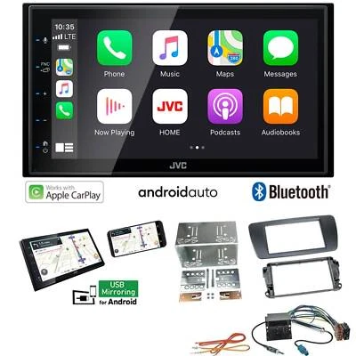 JVC Autoradio Apple CarPlay Android Auto für Seat Ibiza IV in azabacheschwarz - Bild 1 von 4