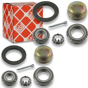 FEBI 2 x RADLAGER  2 x RADLAGERSATZ KOMPLETT MIT FETTKAPPE HINTEN