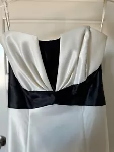 White & Black Dress-Nightgown-long formal dress, size 5, elegant, sophisticated! - Picture 1 of 11