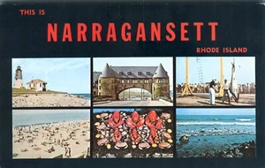 Dies ist Narragansett Rhode Island Leuchtturm Strand Postkarte - Bild 1 von 2
