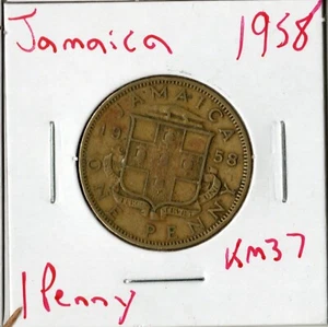 Coin Jamaica (British) 1 Penny 1958 KM37 - Picture 1 of 2