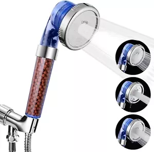 Luxsego Filtered High Pressure Water Saving Showerhead w Filter Beads, 3 Setting - Picture 1 of 6