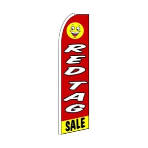 Red Tag Sale Swooper Flatterfeder Flagge | 3 Fuß B x 11,5 Fuß hoch - Bild 1 von 3