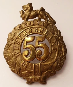 55th Westmoreland Regiment of Foot Glengarry Cap Badge - 2 Lugs to Rear - Foto 1 di 3
