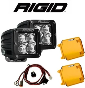 Luces LED rígidas de haz puntual profesional dual serie D con arnés + cubiertas de luz ámbar - Imagen 1 de 6