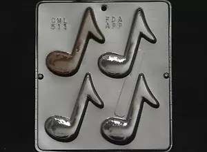 Notas musicales molde caramelo de chocolate 511 NUEVO - Imagen 1 de 2