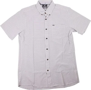 Hurley Alchemy Woven Button Up Cool Grey Men S UVA UVB Protection Phantom New - Picture 1 of 1