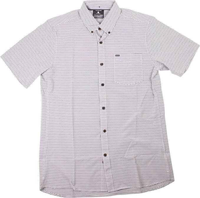 Hurley Alchemy Woven Button Up Cool Grey Men S UVA UVB Protection Phantom New - Image 1 of 1