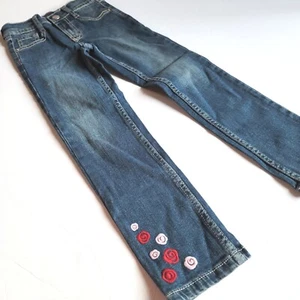 Gymboree Girls sz 5 Sweet Treats Rose Embroidered Jeans NWT - Picture 1 of 3