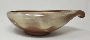 Vintage MCM Frankoma Pottery Desert Gold #214 Free Form Pottery Gravy Boat - Picture 1 of 11