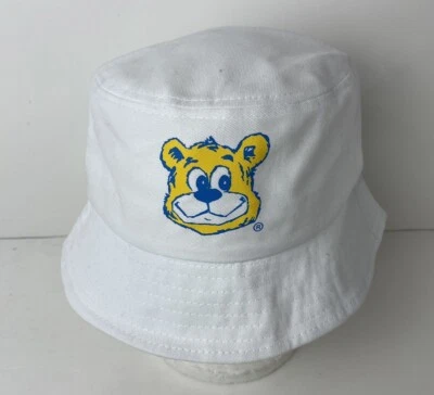 Sombrero de cubo blanco cabeza de oso retro UCLA BRUINS NUEVO SIN ETIQUETAS Foto 1 de 4