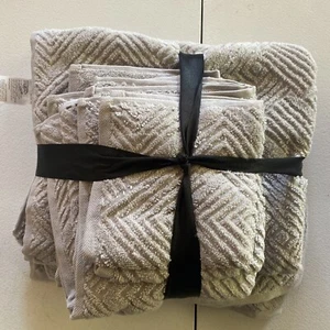Hotel Collection Akwaaba Inns Axis Turkish Cotton Towel Set, Gray ๐ - Picture 1 of 3