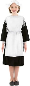 Kids Victorian Girl Costume Historical Poor Maid Servant Fancy Dress Book Week - Picture 1 of 5