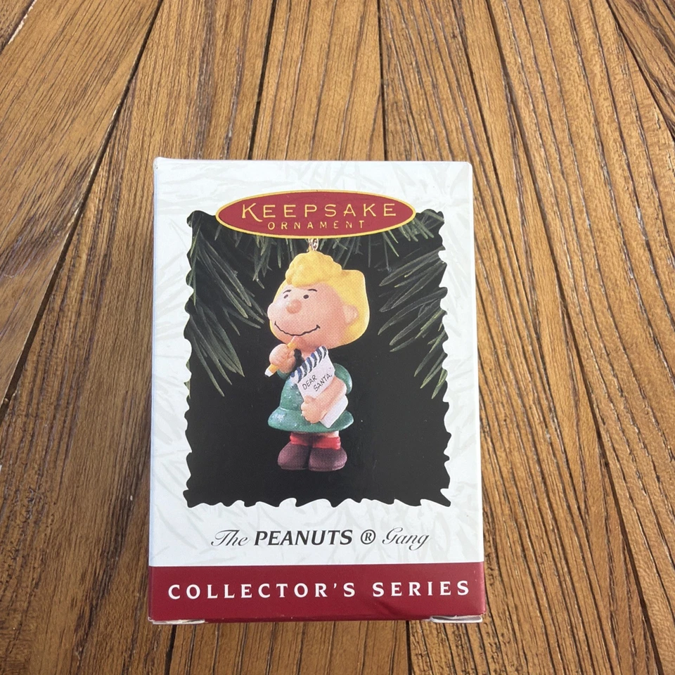 Hallmark Keepsake 1996 The Peanuts Gang Sally Dear Santa Ornament #4 New Box - Image 1 of 1