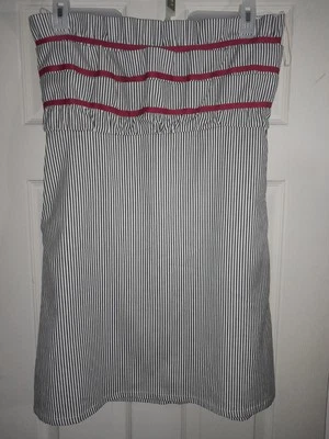 Judith March Strapless Seersucker Dress With Pockets (Waist 33" Bust 34") - Image 1 of 4