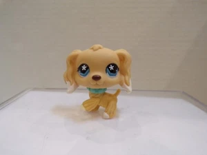 Littlest Pet Shop~#748~Cocker~Dog~Yellow~White Ears~Blue Flower Eyes~Authentic - Picture 1 of 3