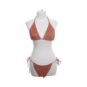 ASOS, Bikini, Größe: 38, Polyester/Elasthan/Polyamid, Braun/Gold, Einfarbig #WWZ - Bild 1 von 5