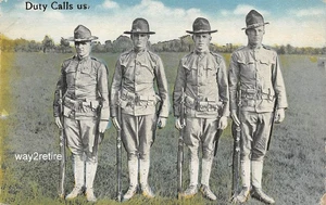 AK Militär US Army Drilling Doughboys "Duty Calls Us" - Bild 1 von 2