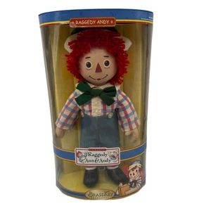 Vintage klassische Raggedy Andy Porzellan Andenken Puppe Messing Schlüssel 14" Neu - Bild 1 von 13